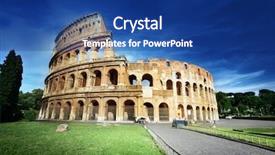  Presentation with rome italy - Cool new PPT theme with european imperalism - colosseum in rome italy backdrop and a ocean colored foreground
