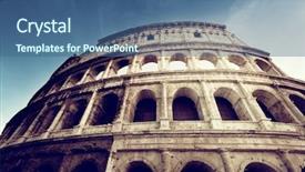  Presentation with history rome and egypt - Colorful presentation theme enhanced with european imperalism - colosseum in rome italy backdrop and a  colored foreground