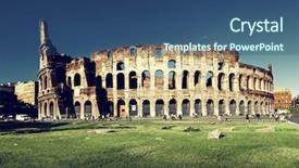  Presentation with map navigation seas italy - Presentation design having european imperalism - colosseum in rome italy background and a  colored foreground