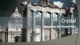  Presentation with forum - Colorful slide deck enhanced with european imperalism - roman forum in rome italy backdrop and a gray colored foreground