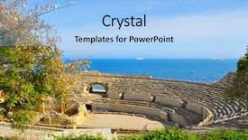  Presentation with amphitheater - Slides consisting of european imperalism - view of the roman amphitheater background and a light blue colored foreground
