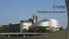  Presentation with european parliament - Audience pleasing presentation consisting of european parliament in strasbourg france backdrop and a teal colored foreground