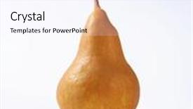  Presentation with pear - Presentation enhanced with european pear with elongated slender background and a sky blue colored foreground