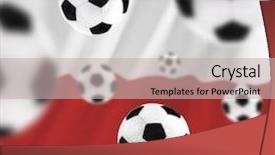  Presentation with flag of european union and turkey - Slides featuring european soccer championship - soccer ball and polish flag background and a light gray colored foreground