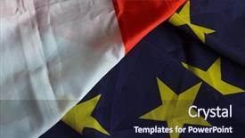  Presentation with european union - Presentation having european union and polish flags background and a wine colored foreground