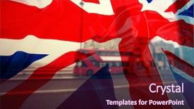  Presentation with european union - Colorful presentation enhanced with european union and the british union flag combined over icons of london england uk stay or leave brexit backdrop and a wine colored foreground