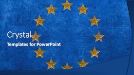  Presentation with european union - PPT layouts enhanced with european-union-background-3d-render background and a ocean colored foreground
