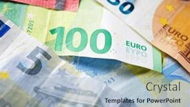  Presentation with european union - Slide deck enhanced with european-union-banknotes-stacked background and a light blue colored foreground