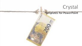  Presentation with european currency - Presentation enhanced with european-union-currency-hanging background and a white colored foreground