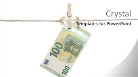  Presentation with european currency - Slide set enhanced with european-union-currency-hanging background and a white colored foreground