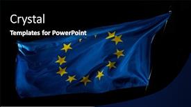  Presentation with waving flag black - PPT layouts enhanced with european-union-flag-waving background and a black colored foreground
