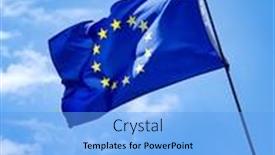  Presentation with european union - Presentation theme enhanced with european-union-flag background and a light blue colored foreground