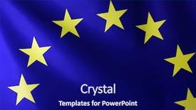  Presentation with european union - PPT layouts with european union flag background and a navy blue colored foreground