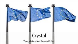  Presentation with european union - Audience pleasing presentation design consisting of european union flags isolated backdrop and a white colored foreground