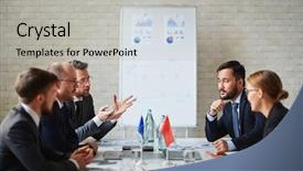  Presentation with european union - Colorful presentation design enhanced with european union members discussing international backdrop and a light gray colored foreground