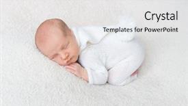  Presentation with infant - Audience pleasing PPT theme consisting of europien born - adorable infant boy in white backdrop and a light gray colored foreground