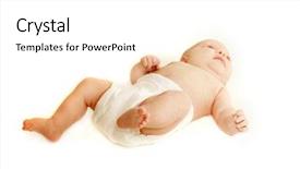  Presentation with baby - Theme featuring europien born - baby over white background and a white colored foreground