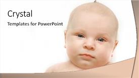  Presentation with baby - Slide deck consisting of europien born - baby portrait over white background and a  colored foreground