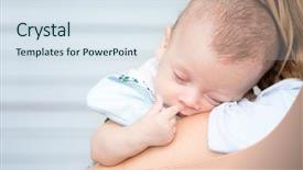  Presentation with christmas baby jesus sleeping - PPT theme enhanced with europien born - cute baby sleeping on his background and a sky blue colored foreground