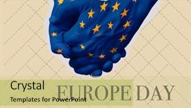  Presentation with art lines - Colorful presentation theme enhanced with lines as a contemporary art backdrop and a soft green colored foreground