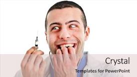  Presentation with euthanasia - Slide set enhanced with euthanasia - crazy doctor looking background and a soft green colored foreground