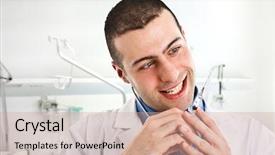  Presentation with euthanasia - PPT theme consisting of euthanasia - crazy doctor looking background and a coral colored foreground