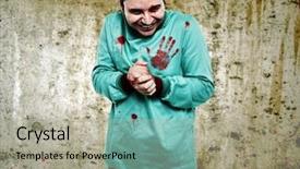  Presentation with waiting - Amazing slide deck having euthanasia - crazy surgeon waiting backdrop and a light gray colored foreground