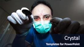  Presentation with euthanasia - Presentation design consisting of euthanasia - dentist from hell background and a navy blue colored foreground