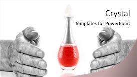  Presentation with euthanasia - PPT layouts consisting of euthanasia - monochrome hands of old man background and a white colored foreground