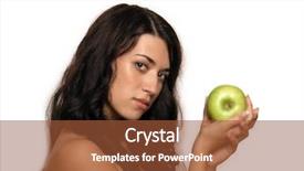  Presentation with apple computers - Theme having evac - beautiful girl with apple background and a tawny brown colored foreground