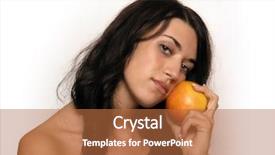  Presentation with apple - Colorful presentation enhanced with evac - beautiful girl with apple backdrop and a  colored foreground