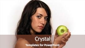  Presentation with custard apple kulfi - Presentation design having evac - beautiful girl with apple background and a tawny brown colored foreground