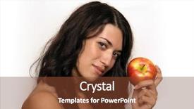  Presentation with apple and family - Cool new presentation design with evac - beautiful girl with apple backdrop and a tawny brown colored foreground