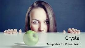  Presentation with apple - Cool new slides with photo ideal slim sexy body backdrop and a  colored foreground.