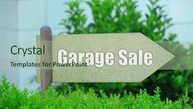  Presentation with sign disabled parking - Cool new presentation with evacuation guidance - garage sale sign at park backdrop and a  colored foreground