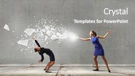  Presentation with back ground hvac - Audience pleasing slides consisting of back to evade from thrown backdrop and a gray colored foreground