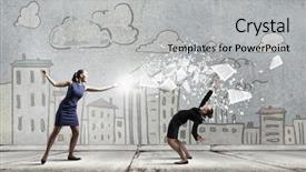  Presentation with young - Presentation theme featuring back to evade from thrown background and a light gray colored foreground