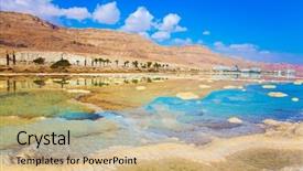  Presentation with medical tourism - Slide set enhanced with evaporated salt reduced water background and a coral colored foreground
