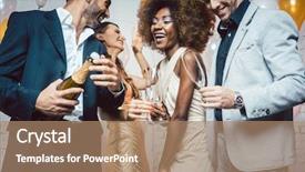  Presentation with new years eve - Cool new theme with eve or birthday in club backdrop and a coral colored foreground