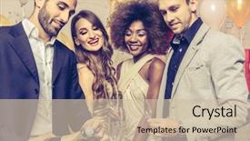  Presentation with new years eve - Cool new PPT layouts with eve or birthday in club backdrop and a soft green colored foreground