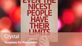  Presentation with limits - Presentation featuring even the nicest people have their limits card with colorful background with defocused lights background and a coral colored foreground