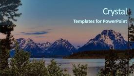  Presentation with teton - PPT layouts enhanced with evening along signal mountain lake background and a ocean colored foreground