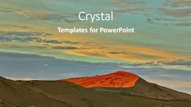  Presentation with mongol - PPT theme enhanced with evening-cloudy-sky-over background and a gray colored foreground