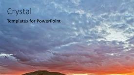  Presentation with sand dunes - Amazing theme having evening-cloudy-sky-over backdrop and a light blue colored foreground