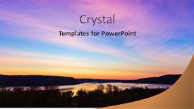  Presentation with country - PPT layouts consisting of evening-country-landscape-colorful-sunset background and a light blue colored foreground