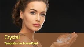  Presentation with diamond - Slides featuring evening dress with big diamond background and a tawny brown colored foreground