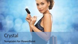  Presentation with vip - Cool new presentation with evening dress with vip card backdrop and a light blue colored foreground