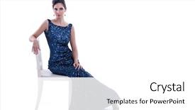  Presentation with black women beautiful woman - Audience pleasing slide set consisting of evening dresses - beautiful luxurious woman sitting backdrop and a white colored foreground