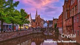  Presentation with dusk - Slides consisting of evening-dusk-picturesque-view background and a tawny brown colored foreground