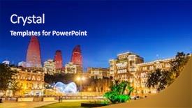  Presentation with square - Cool new presentation with evening hours in baku azerbaijan backdrop and a black colored foreground
